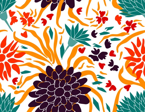 Patrón de flores coloridas — Archivo Imágenes Vectoriales