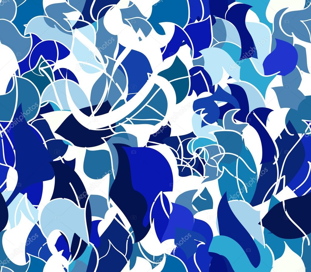 Blue abstract seamless pattern