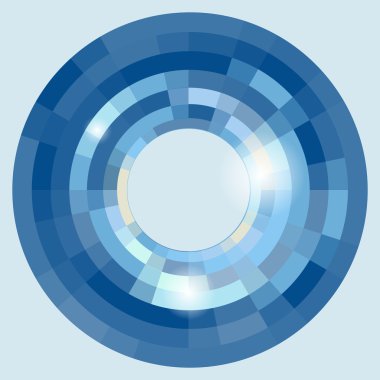 Mavi ormamental arka kapak desen