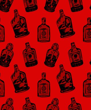 Farklı alkol şişe ile Seamless Modeli