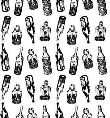 Farklı alkol şişe ile Seamless Modeli