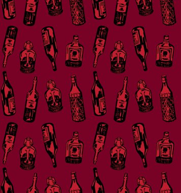 Farklı alkol şişe ile Seamless Modeli