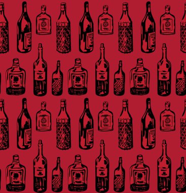 Farklı alkol şişe ile Seamless Modeli