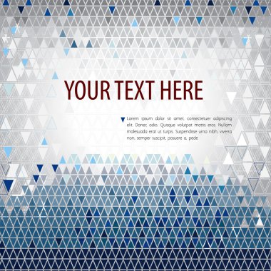 Renkli mavi üçgen ve kopya alanı ile arka plan