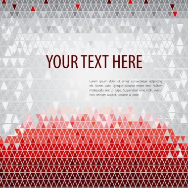 Renkli kırmızı üçgen ve kopya alanı ile arka plan