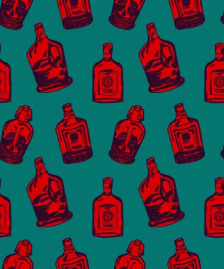 Farklı alkol şişe ile Seamless Modeli