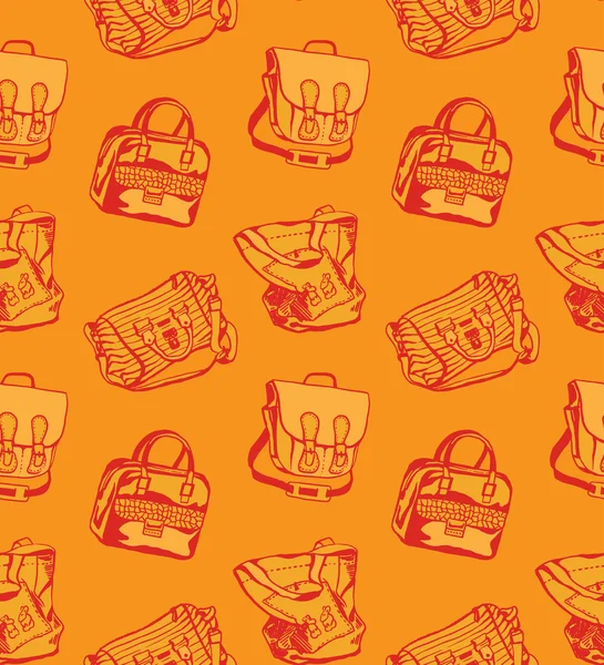 Farklı tasarımlı Çantalar ile Seamless turuncu modeli