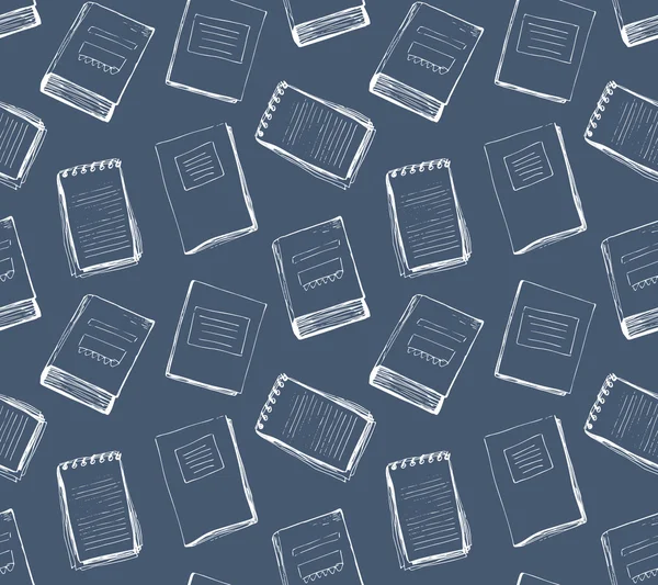 Defter ve kitaplar ile karanlık seamless modeli