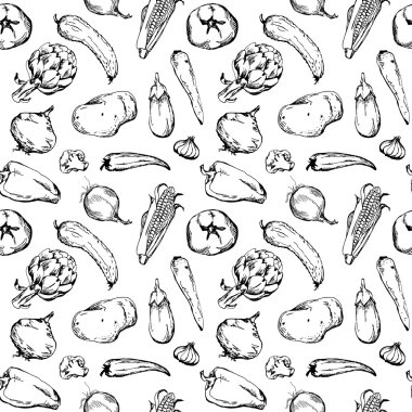 farklı sebze ile sorunsuz arka plan