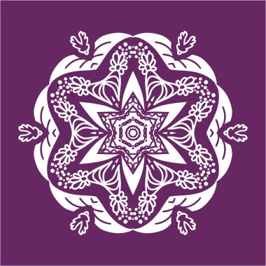 Dövme çiçek Mandala Doodle vektör tasarımları