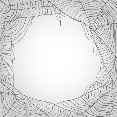 Örümcek web arka plan kopya alanı ile gri