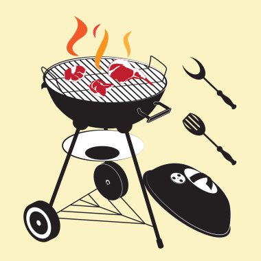 Adet farklı et ızgara kümesi