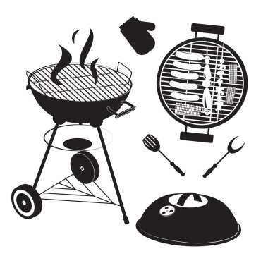 Farklı sebze ve mantar ile sıcak ızgara