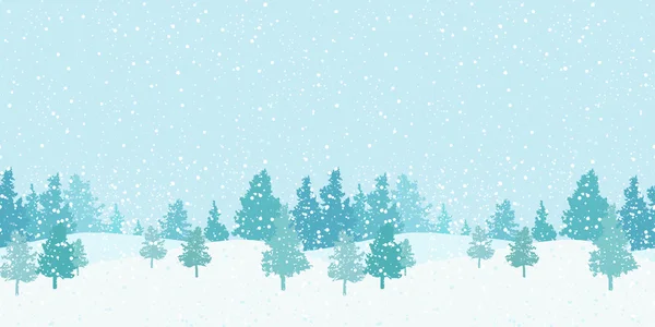 Naadloze horizontale winter patroon — Stockvector