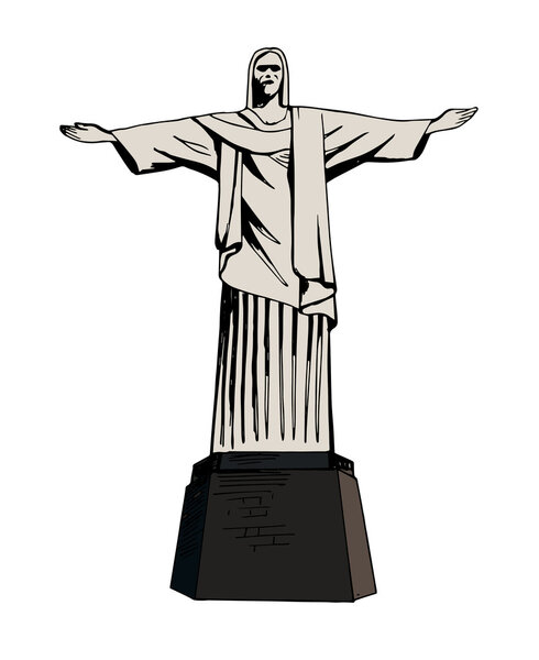Избавитель Христос нарисовал статую
 