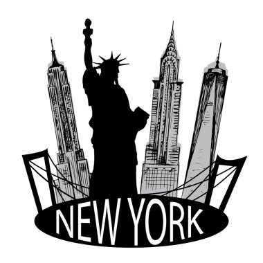 New York ünlü Binası ve Özgürlük heykeli