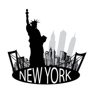 New York ünlü Binası ve Özgürlük heykeli