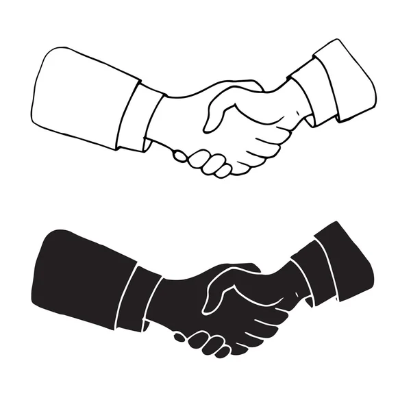 Hand drawn handshake symbols — Stock Vector