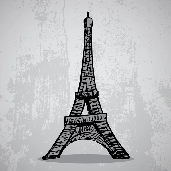 Paris grunge fundo com Torre Eiffel —  Vetores de Stock