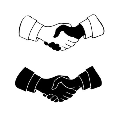 Çizilmiş el sıkışma sembolleri el