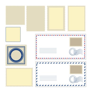 Zarf ve pul farklı şekiller