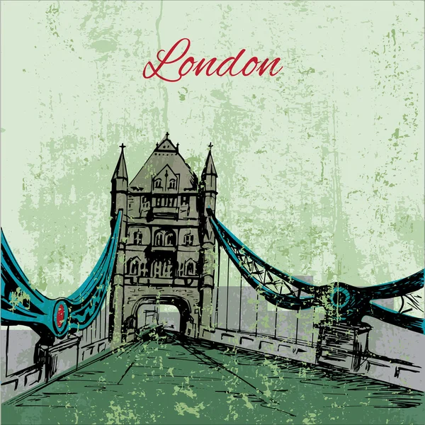 London Tower Bridge el çekilmiş
