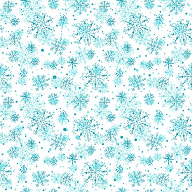 El sorunsuz kar taneleri beyaz zemin üzerine çekilmiş.