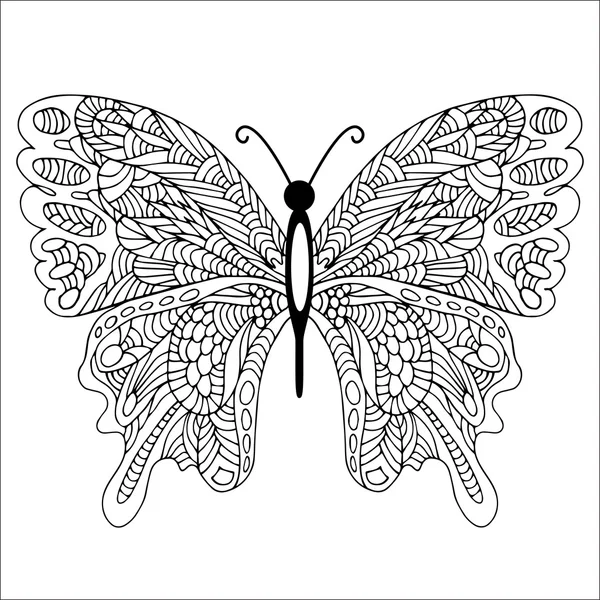 Hand drawn doodle butterfly — Stock Vector