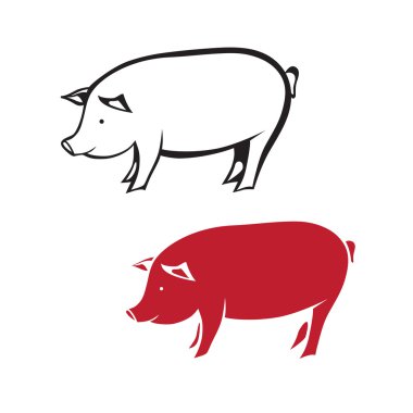 Domuz izole silüeti