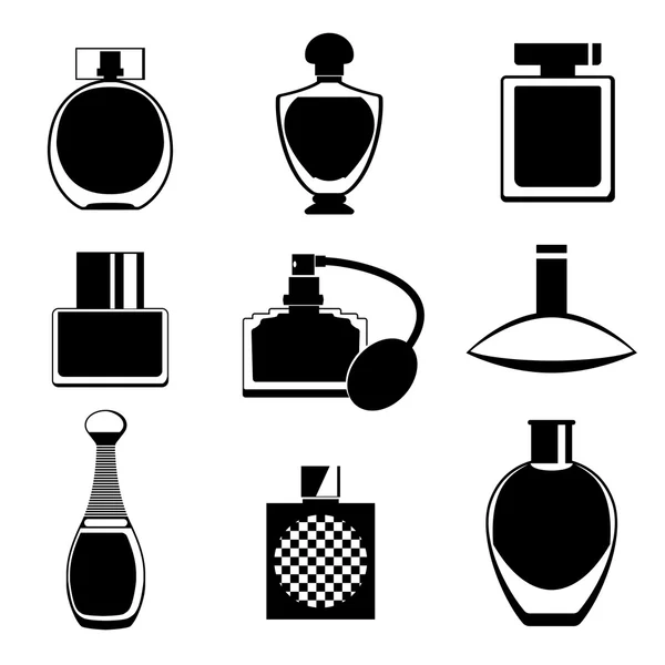 Farklı bir parfüm şişeleri türü kümesi — Stok Vektör