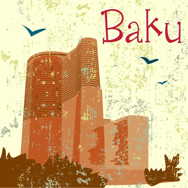 Baku Maiden's Tower — Stock Vector