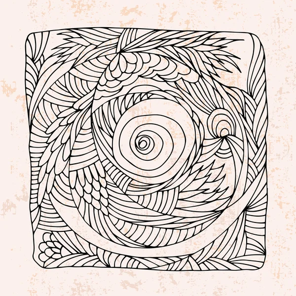 Zentangle avec différentes fleurs abstraites — Image vectorielle