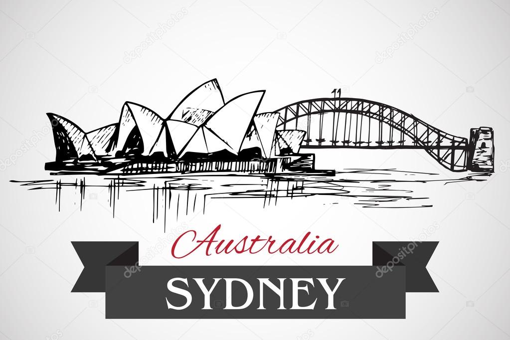 Learn How to Draw Sydney Harbour Bridge (Bridges) Step by Step : Drawing  Tutorials