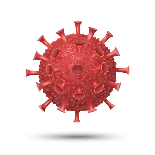 Izolovaný Koronavirus Bakterie Buněčný Vektor Ilustrace — Stockový vektor