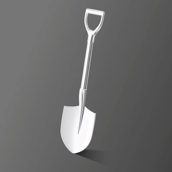 Isolated Silver Shovel Vector Illustration — Stock Vector