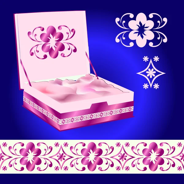 Violet Box decoration — Stock Photo, Image
