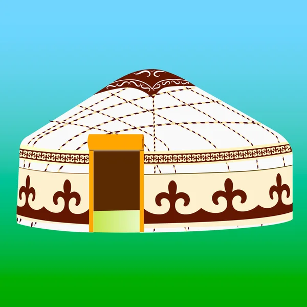 Vector Nómadas Yurt — Vector de stock