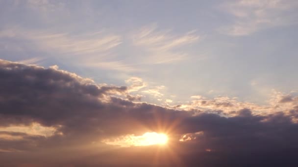 Timelapse Céu Nuvens Sol — Vídeo de Stock