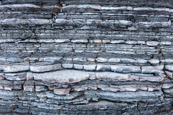 Close Stone Pattern Famous Rocky Coastline Flysch Cliffs Basque Country — Stock Photo, Image