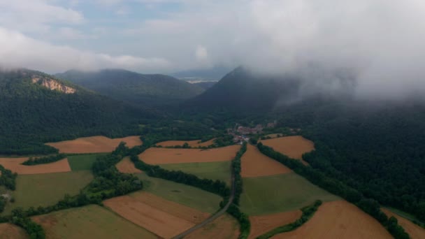 Spectacular View Plantations Narrow Roads Mounts Sky Spain — Wideo stockowe