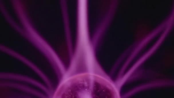 Modèle Abstrait Lumière Néon Forme Neurone Créé Par Boule Plasma — Video