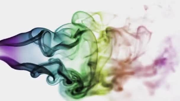 Cenário Abstrato Com Manchas Fumaça Incenso Colorido — Vídeo de Stock
