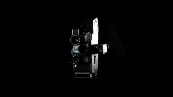 Zabytkowa Kamera Wideo Ciemnym Pokoju — Wideo stockowe