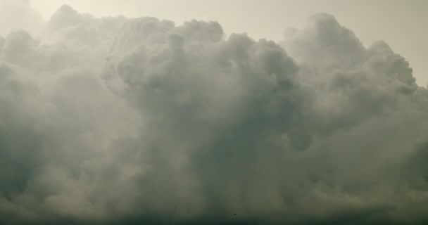 Time Lapse View Fluffy White Clouds Floating Stormy Sky — Stock video