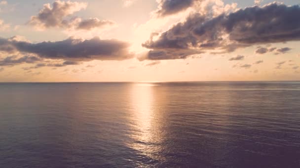 Vacker Solnedgång Över Havet — Stockvideo