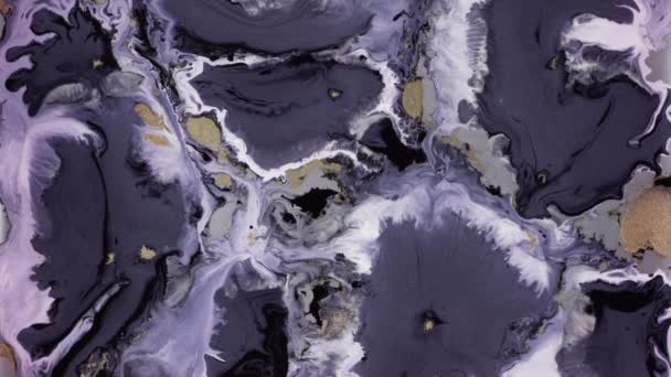 Flux Abstrait Peintures Liquides Mélange — Video