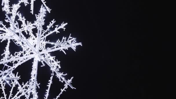 Luces Brillantes Parpadeando Árbol Navidad Cristal — Vídeos de Stock