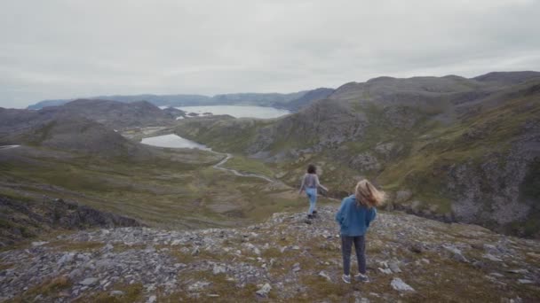 Femme Prenant Une Photo Ami Dans Nature — Video