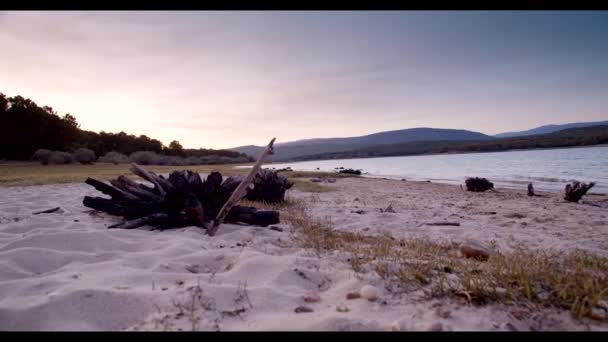 Lago Con Agua Limpia Tranquila — Vídeo de stock