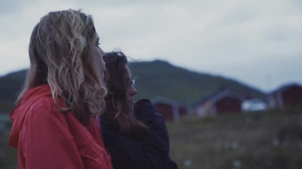 Kırsal Kesimde Duran Memnun Kadınlar — Stok video